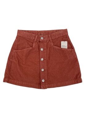 Free People Size 2 Ray Corduroy Mini Skirt Cowgirl Rodeo Boho summer